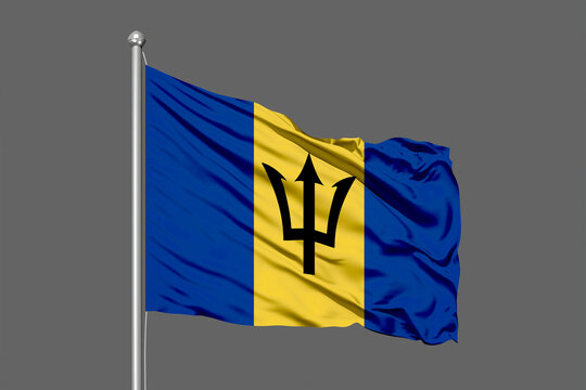 Barbados Flying Flag
