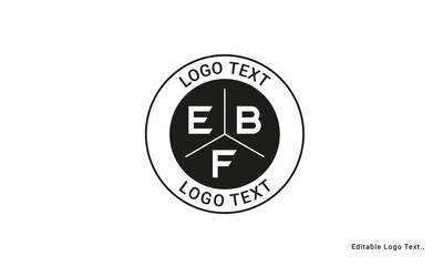 Vintage Retro EBF Letters Logo Vector Stamp	