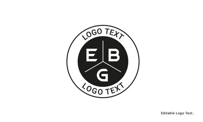 Vintage Retro EBG Letters Logo Vector Stamp	