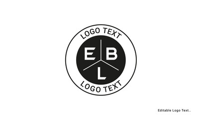 Vintage Retro EBL Letters Logo Vector Stamp	