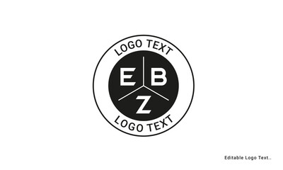 Vintage Retro EBZ Letters Logo Vector Stamp	