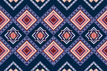Geometric fabric patterns. Abstract shapes pattern in ethnic style. Vector style weaving concept. Design for embroidery and other textile products.