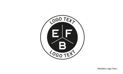 Fototapeta na wymiar Vintage Retro EFB Letters Logo Vector Stamp 