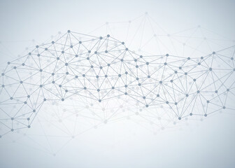 Abstract technology background with connecting dots and lines. Data and technology concept, network connection