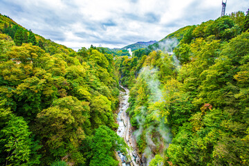 Fototapeta na wymiar 秋田県　子安峡の風景
