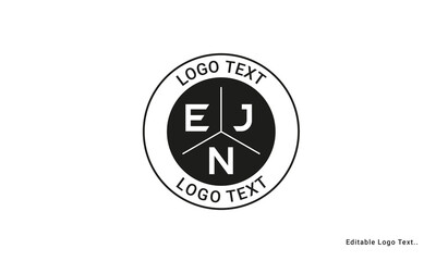 Fototapeta na wymiar Vintage Retro EJN Letters Logo Vector Stamp 