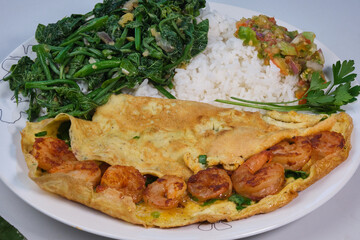 shrimp omelet