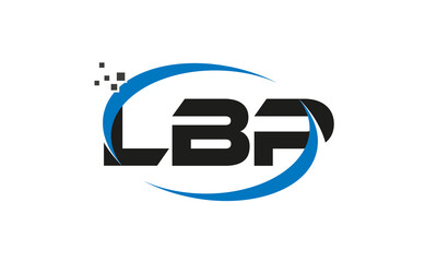 dots or points letter LBP technology logo designs concept vector Template Element