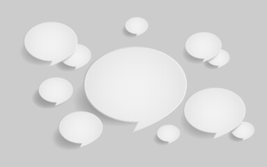 Blank bubble talk design background