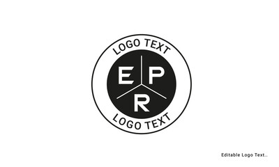 Vintage Retro EPR Letters Logo Vector Stamp	