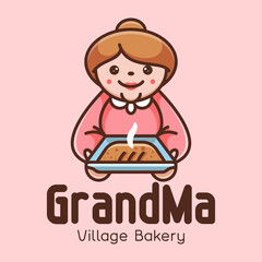 GRANDMA BAKERY MASCOT LOGO