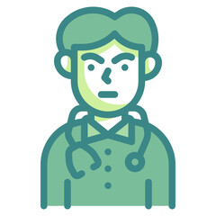 doctor blue line icon