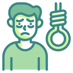 suicide blue line icon