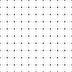 Square seamless background pattern from geometric shapes are different sizes and opacity. The pattern is evenly filled with small black fir-tree symbols. Vector illustration on white background