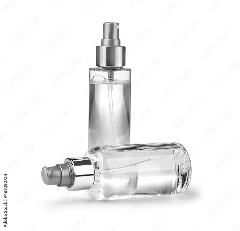 Wall mural cosmetic glass bottle isolated