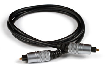 Optical cable for audio signal transmission.