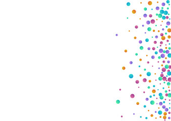 Color Dot Celebration Vector  White Background.