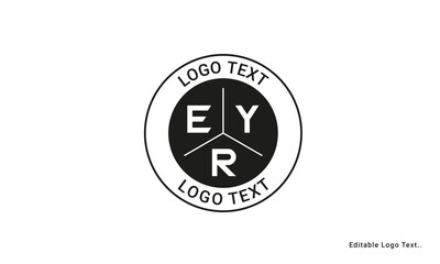 Vintage Retro EYR Letters Logo Vector Stamp	