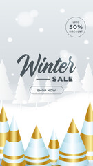 Abstract background designs, winter christmas sale, social media promotional content. Vector illustration. Abstract creative discount layout. Special offer. Graphic design poster social media template