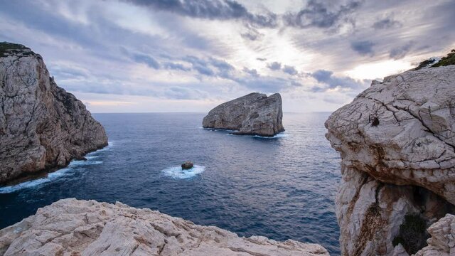 Panoramic view of Capo Caccia, Foradada Island, Alghero - Sardinia