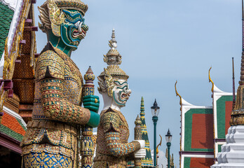 Statue at Wat Phra Kawe in Bangkok Thailand