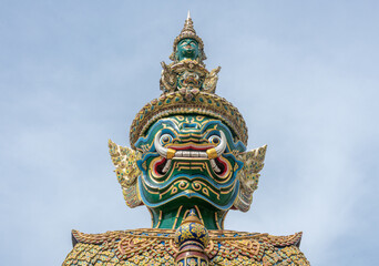 Statue at Wat Phra Kaew in Bangkok Thailand