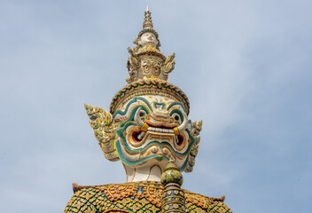 Fototapeta na wymiar Statue at Wat Phra Kaew in Bangkok Thailand