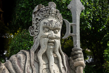 Statue at Wat Phra Kaew in Bangkok Thailand