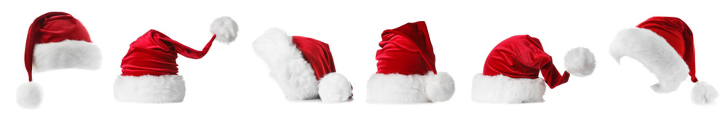 Obraz na płótnie Canvas Santa Claus hat on white background