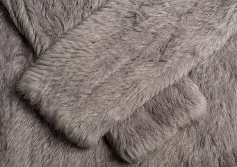 Graue Pelz Jacke aus Kaninchenfell