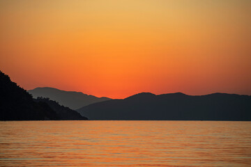 Sunrise over the sea, Turkey
