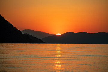 Fototapeta premium Sunrise over the sea, Turkey