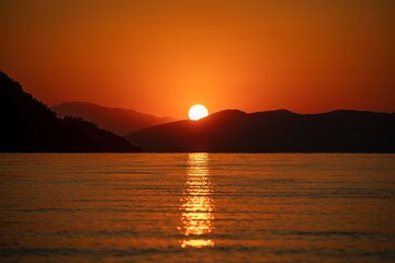 Sunrise over the sea, Turkey