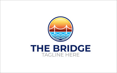 Illustration graphic vector of the bridge concept logo design template