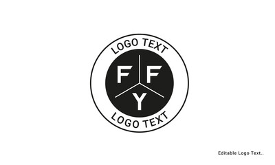 Vintage Retro FFY Letters Logo Vector Stamp	