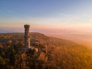 Obraz premium view tower at sunrise