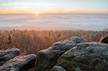 sunrise in mountains