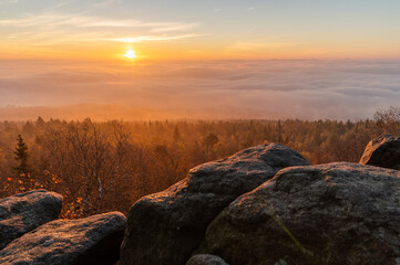sunrise in mountains