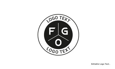 Vintage Retro FGO Letters Logo Vector Stamp	