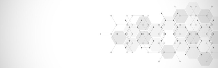 Abstract geometric background with a hexagon pattern. Hexagonal shape design elements for a banner or website header template
