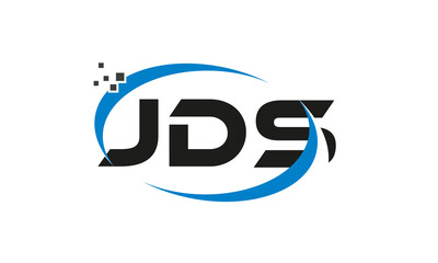 dots or points letter JDS technology logo designs concept vector Template Element