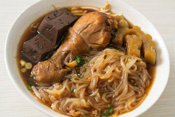 Stewed Chicken Noodle Soup Bowl