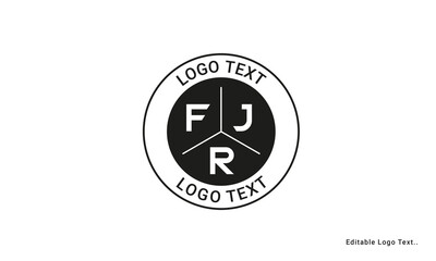 Vintage Retro FJR Letters Logo Vector Stamp	