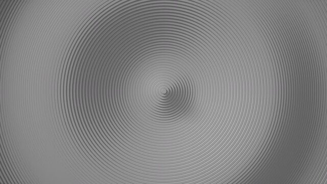 Abstract pattern of circles with the effect of displacement. White clean rings animation. Abstract background for business presentation. Seamless loop 4k 3d render Wave divorces
