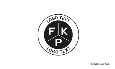 Vintage Retro FKP Letters Logo Vector Stamp	