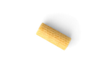 Crispy wafer rolls isolated on white background.