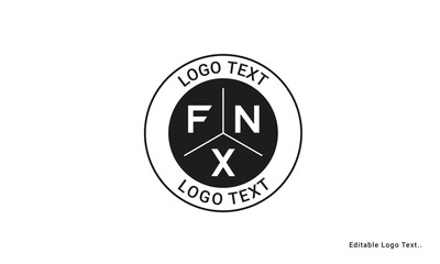 Vintage Retro FNX Letters Logo Vector Stamp	