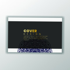 cover template with mandala flower