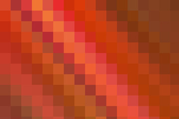 Gradient magenta, orange and brown pixeled blocks