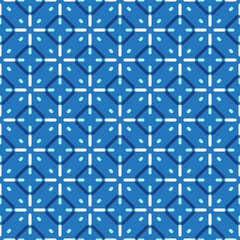 Fototapeta premium Japanese Cross Shape Star Vector Seamless Pattern